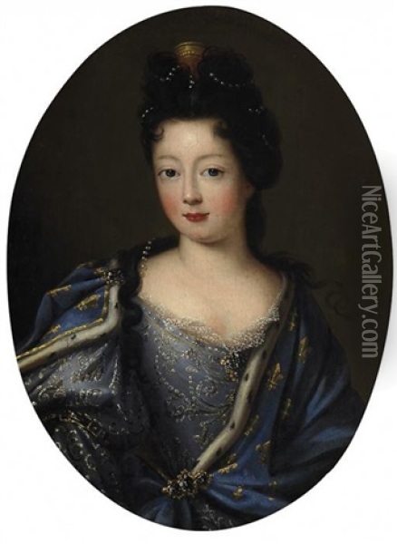 Portrat Der Madame La Duchesse De Lorraine, Elisabeth Charlotte D'orleans Oil Painting - Pierre Mignard the Elder