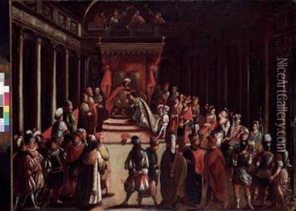 Incoronazione Della Regina Cornaro Oil Painting - Joseph, The Younger Heintz