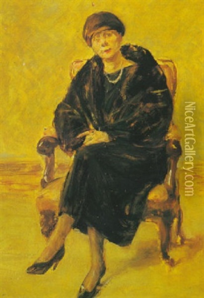 Portrait Of Lola Leder Oil Painting - Max Liebermann