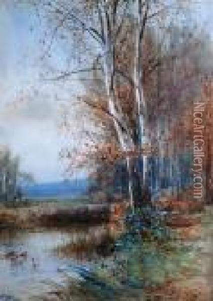 Rural Landscape Oil Painting - Henry Charles Fox