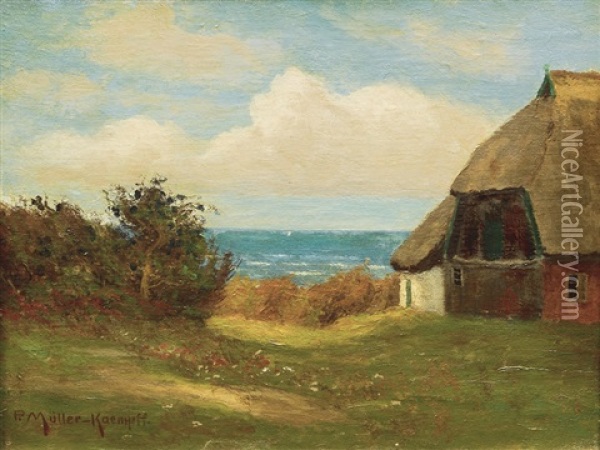 Baltic Sea Near Ahrenshoop Oil Painting - Paul Mueller-Kaempff