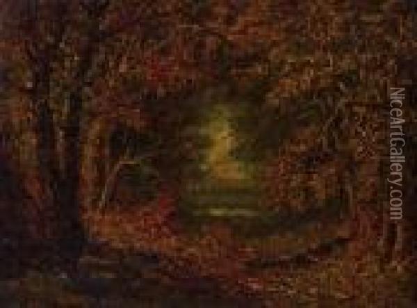 Autumn Landscape Oil Painting - Ralph Albert Blakelock