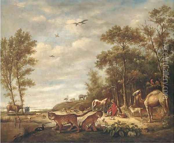 Orpheus charming the animals 2 Oil Painting - Roelandt Jacobsz Savery