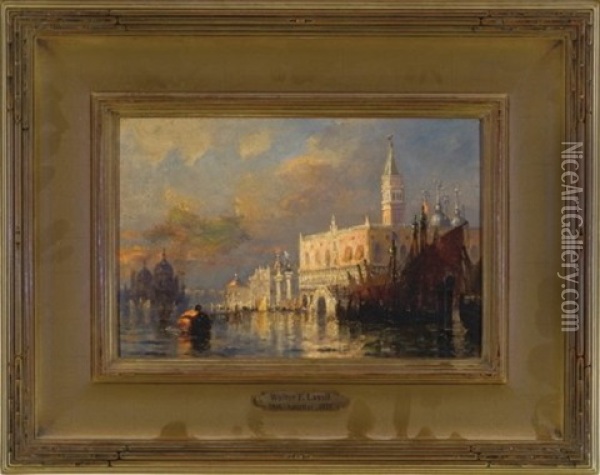 Grand Canal, San Marco, Venice Oil Painting - Walter Franklin Lansil