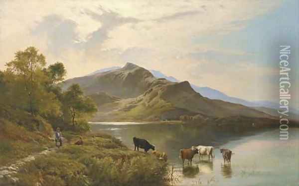 Down to the Lake Oil Painting - Sidney Richard Percy