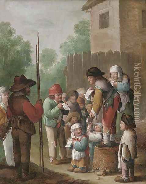 A town crier Oil Painting - Pieter de Bloot