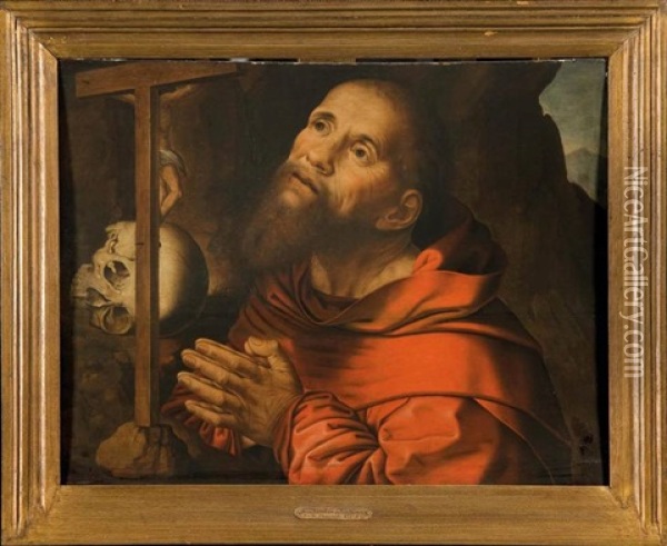 Saint Jerome Oil Painting - Jan Sanders (Jan van) Hemessen