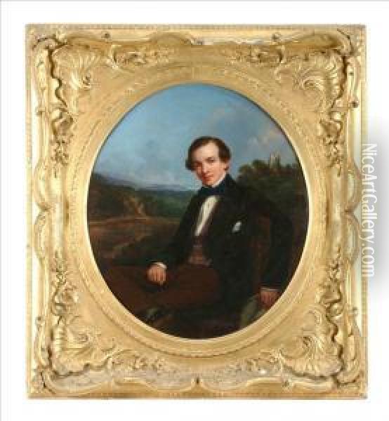 Portrait Ofa Young Man Oil Painting - Henry Spurrier Parkman