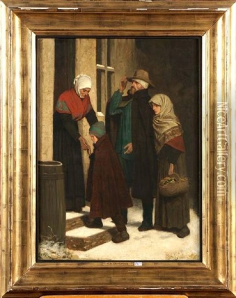 Les Mendiants Oil Painting - Charles de Groux