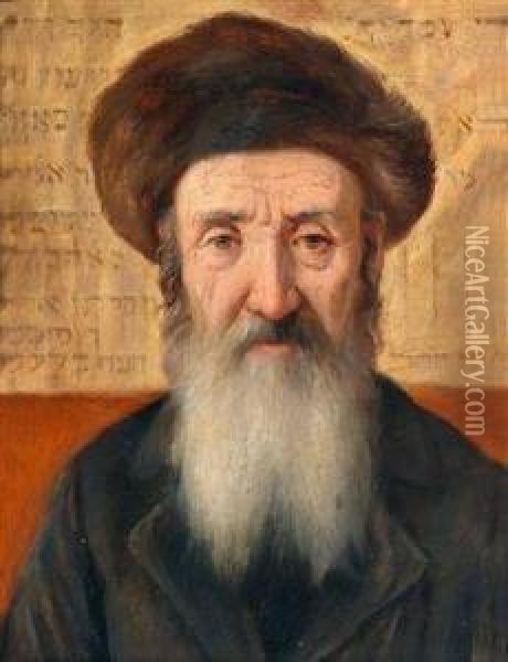 Rabbiner Oil Painting - Isidor Kaufmann