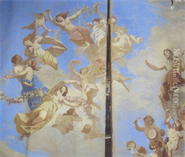 Apollon Et La Danse Des Muses Oil Painting - Henri Lehmann