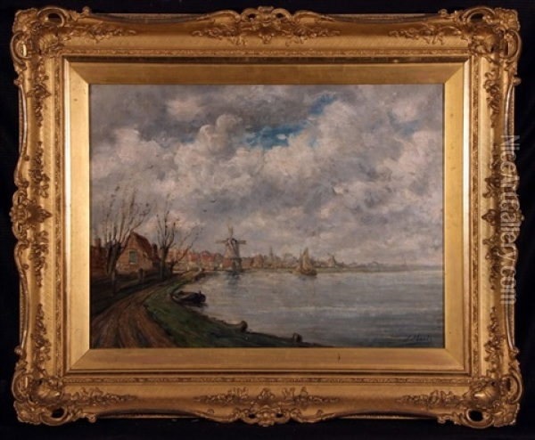 Dordrecht Oil Painting - Jacob Henricus Maris