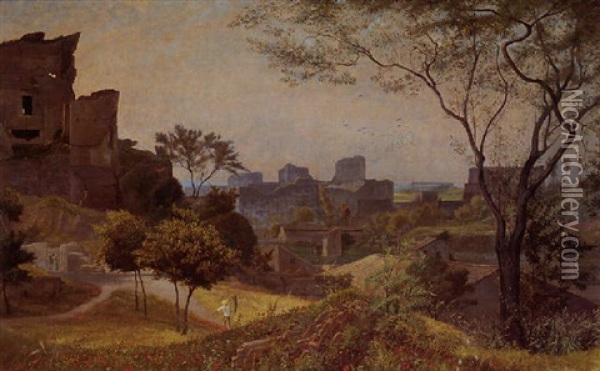 The Palatine, Rome Oil Painting - George (9th Earl of Carlisle) Howard