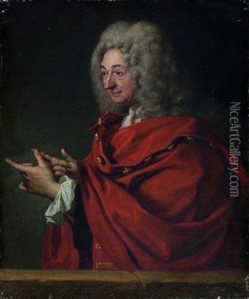 Portrait Presume De Saurin Oil Painting - Jacques Autreau