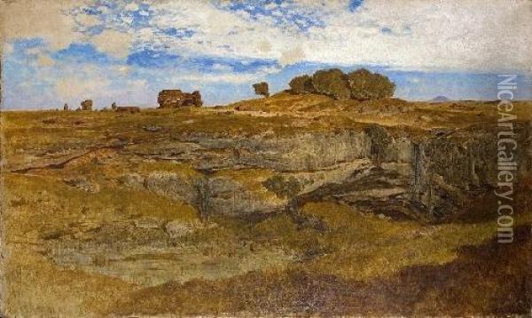 An Der Via Appia Oil Painting - Ludwig, Louis Neubert