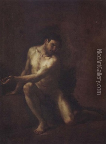 Studio Di Nudo Maschile Oil Painting - Corrado Giaquinto