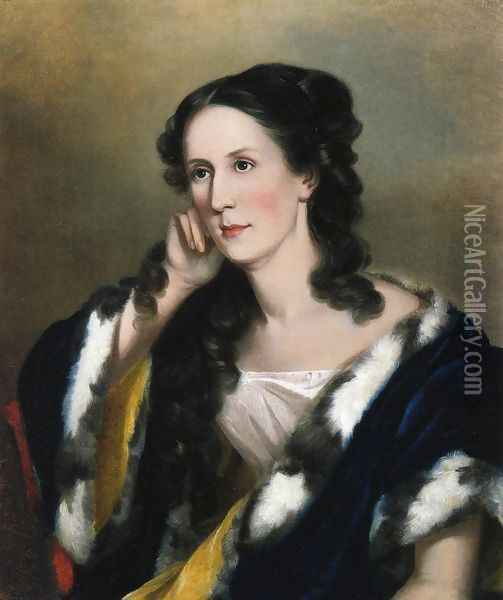 Mrs. Charles Ridgely Carroll (Rebecca Ann Pue) Oil Painting - Sarah Miriam Peale