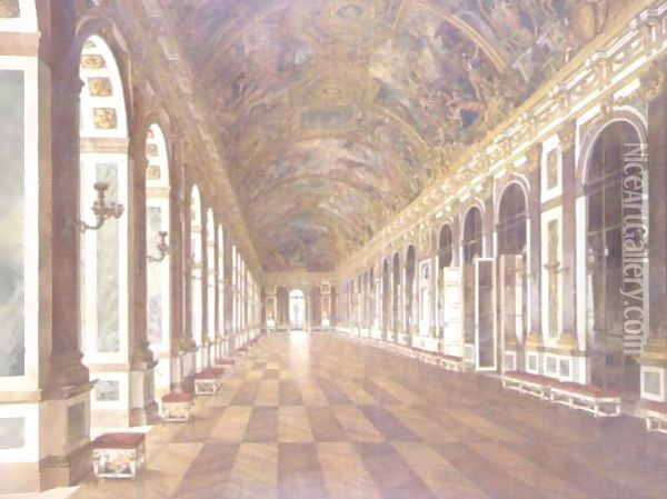 The Hall Of Mirrors, Palace Of Versailles Oil Painting - Carl Karger