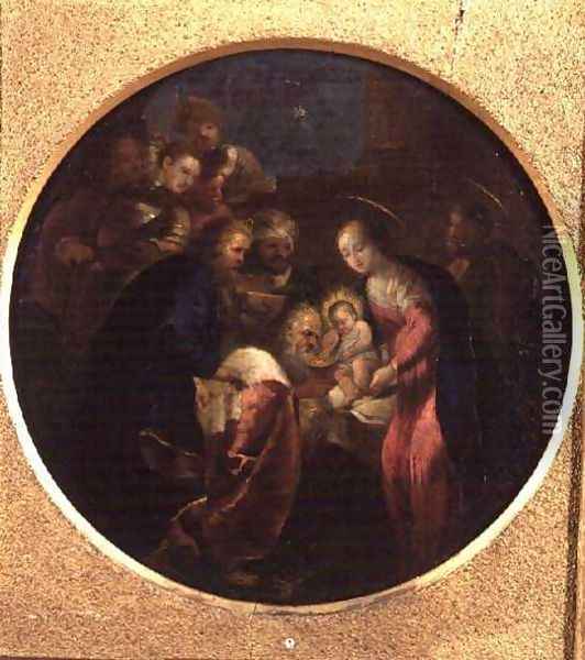 Adoration of the Magi Oil Painting - Johann Rottenhammer