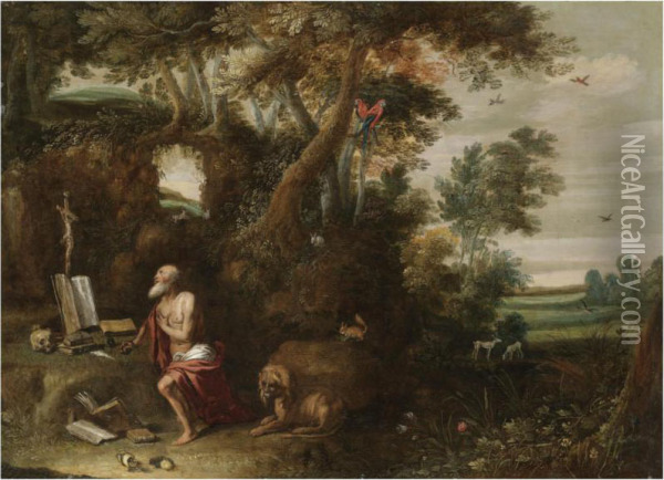 Saint Jerome In The Wilderness Oil Painting - Geeraert De Lavallee