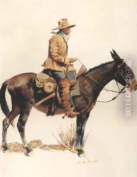 Army Packer Oil Painting - Frederic Remington