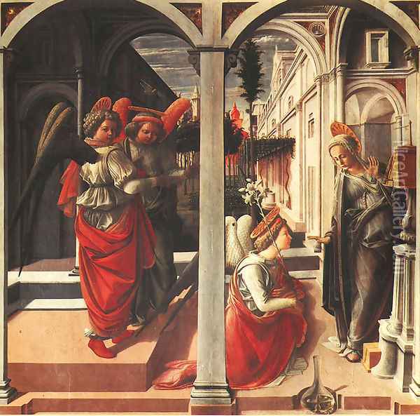 Annunciation (Annunciazione) Oil Painting - Fra Filippo Lippi