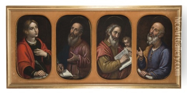 Gli Evangelisti (4 Works In 1 Frame) Oil Painting - Cosimo Dadi