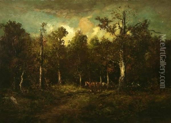 The Foresters Oil Painting - William Keith