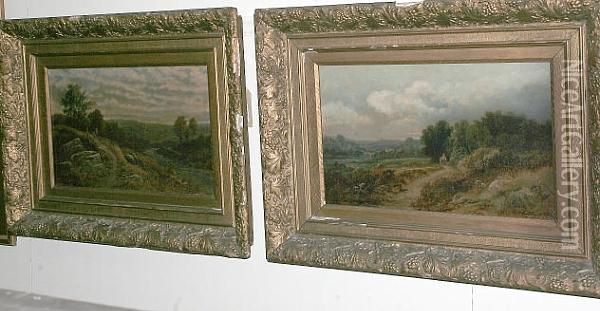 English River Landscape, And Another Landscape Oil Painting - Henry Andrew Harper