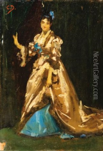 Esquisse Pour Le Portrait De Madame Feydeau (sketch) Oil Painting -  Carolus-Duran