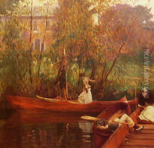 A Boating Party Oil Painting - John Singer Sargent