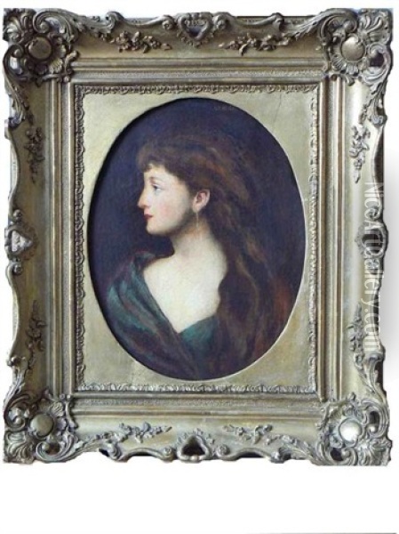 Jeune Femme De Profil Oil Painting - Marie Augustin Zwiller