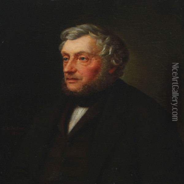 Portrait Of A Frisian Gentleman Oil Painting - Carl Ludwig Jessen
