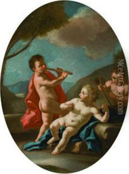 Allegoria Della Musica Oil Painting - Jacopo Cestaro