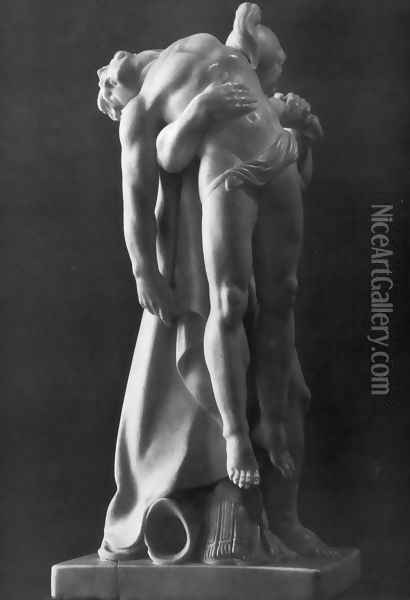 Ajax Defending the Body of Patroclus Oil Painting - Mikhail Kozlovski