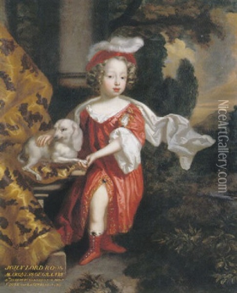 Portrait Of John Manners, K.g., Marquis Of Granby, 2nd Duke Of Rutland, When A Child Oil Painting - Jacob Huysmans