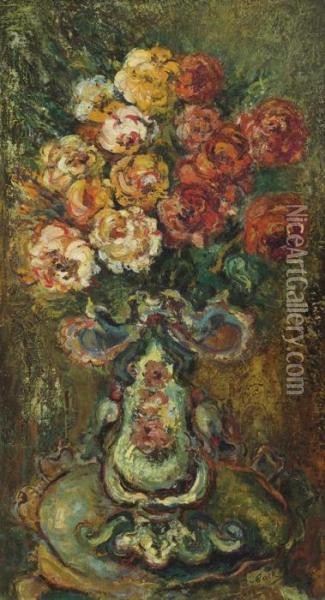 Vase De Fleurs Oil Painting - Issachar ber Ryback