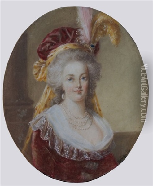 Princesse Of Lamballe, Maria Teresa Savoia-carignano Oil Painting - Etienne Bouchardy