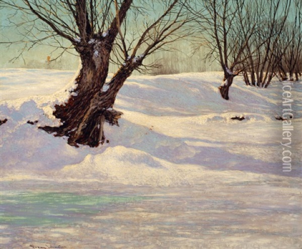 Wonder Of Winter Oil Painting - Francis Hans Johnston