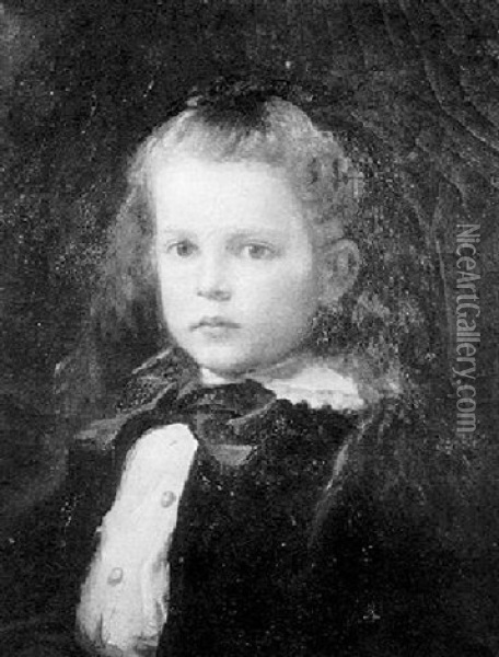 Portrait Of A Young Child Oil Painting - Dennison Kimberly