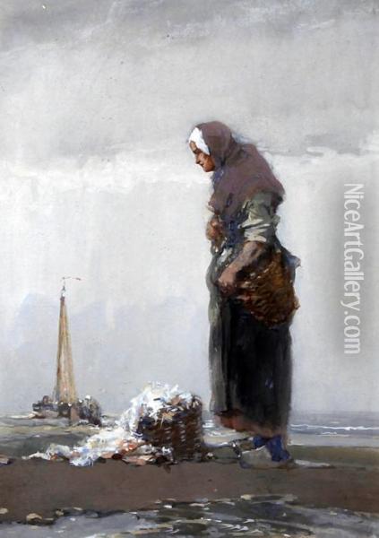 The Fish Wife Oil Painting - Dudley Hardy