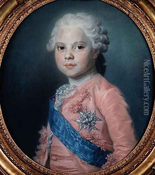 Portrait of Louis of France 1755-1824 Count of Provence and future King Louis XVIII Oil Painting - Maurice Quentin de La Tour