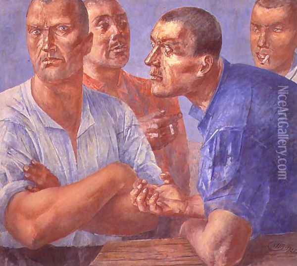 Labourers, 1926 Oil Painting - Kuzma Sergeevich Petrov-Vodkin