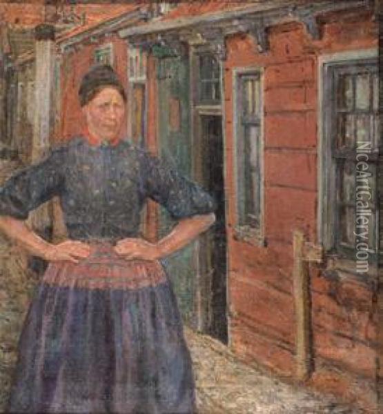 Holland Asszony Oil Painting - Izsak Perlmuttler