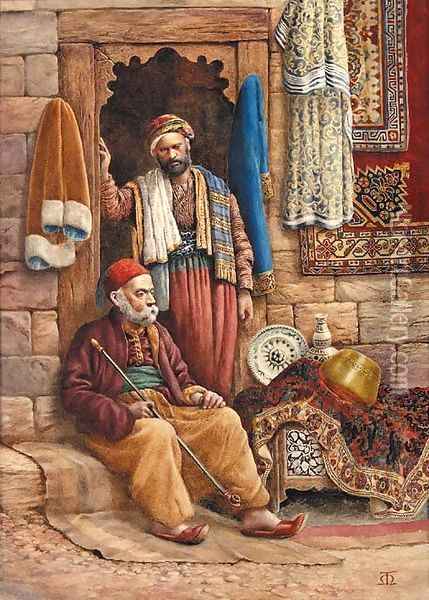 The Carpet Sellers Oil Painting - Continental School