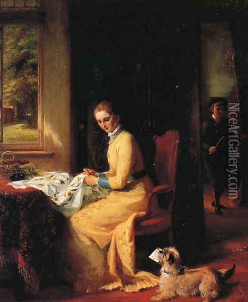 The Love Letter Oil Painting - George Bernard O'Neill