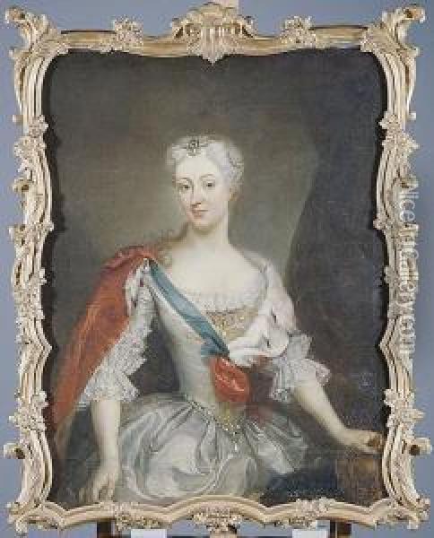Retrato De Maria Clementina Sobieska Oil Painting - Louis Gabriel Blanchet