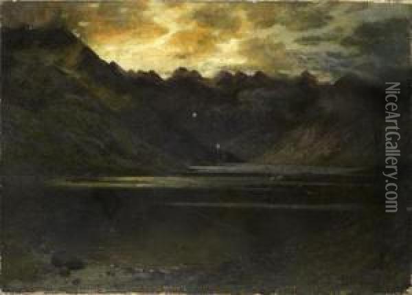Vue Crepusculaire D'un Lac
Toile Oil Painting - Gilbert Davis Munger