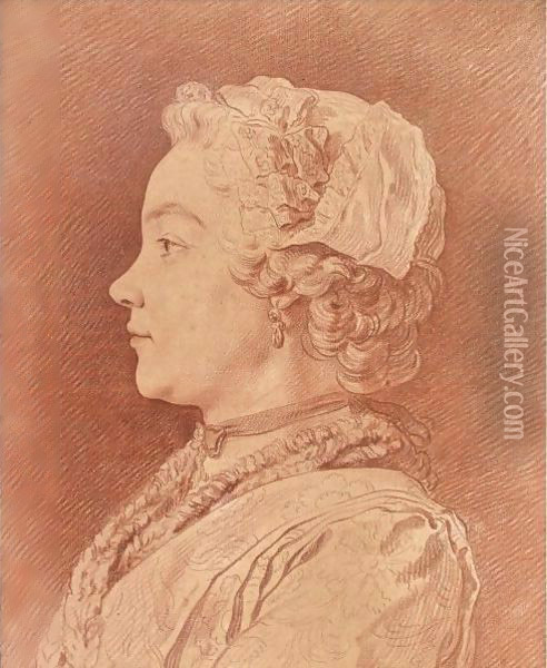 Profile Portrait Of Madame Van Loo Oil Painting - Carle van Loo