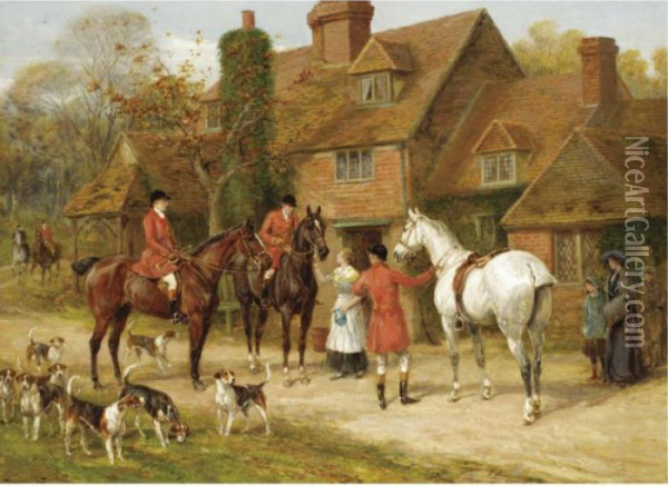 The Stirrup Cup Oil Painting - Heywood Hardy
